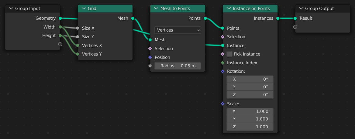 Generated node tree