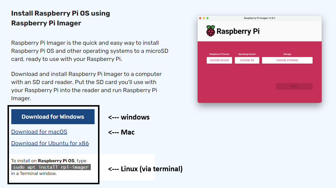 Raspberry Pi official imager