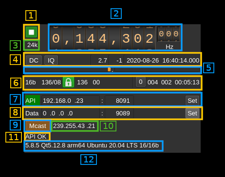 SDR Remote input plugin GUI