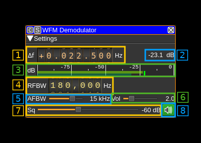 WFM Demodulator plugin GUI