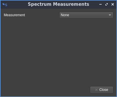 Spectrum Measurements dialog - none