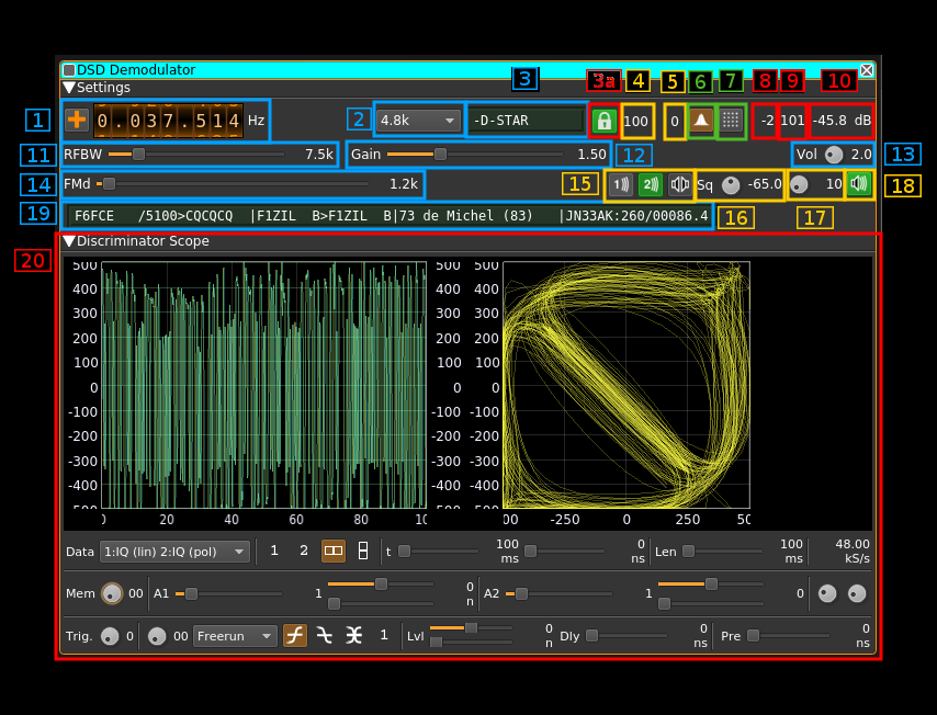 DSD Demodulator plugin GUI