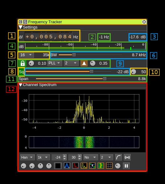 Frequency Tracker plugin GUI