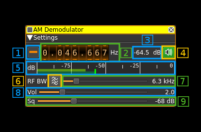 AM Demodulator plugin GUI