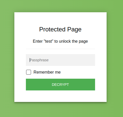 password prompt preview